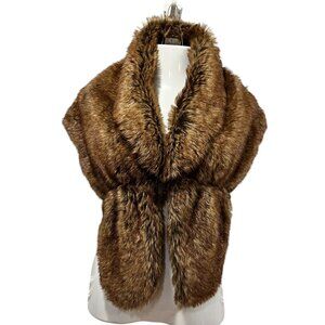 Pins & Needles Lined Faux Fur Wrap Stole, Beaver, OS
